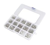 ACOGEDO 840Pcs M2.5 Bolts Nuts Assortment Kit Stainless Steel Hex Head Screws with Flat Washers for Various Applications