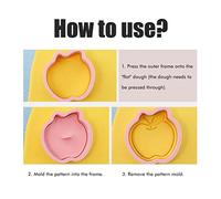 ACOGEDO 8Pcs 3D Cartoon Dinosaur Cutters Set for Baking, Fruit & Vegetable Molds, Hand Press Moulds for Birthday Parties (#5)