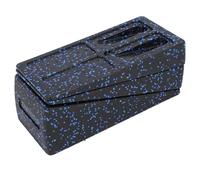 ACOGEDO Adjustable Calf Stretcher Slant Board 3-Piece Set for Plantar Fasciitis Relief - Squat Wedge Block for Enhanced Calf Stretching and Heel Elevated Support in Black Blue (Home, (Black Blue)