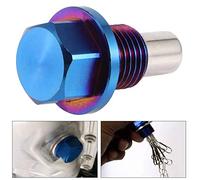 ACOGEDO Aluminum Alloy Magnetic Oil Pan Sump Return Drain Plug Bung Fitting AdapterM12x1.25 As As Metal Smallest Is to Use the Nanoparticles Harmful Plug and Oil Drain PlugOil Pan (M12*1.25)