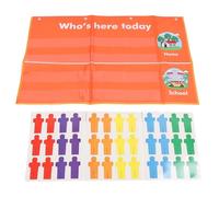 ACOGEDO Attendance Pocket Chart with Large Cards for Classroom Management - Daily Schedule Organizer for Preschool, Kindergarten, School Attendance Tracking Chart