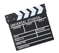 ACOGEDO Authentic Wooden Director Scene Clapperboard with Adjustable Bolts - Handmade Black and White Film Cut Prop for Movie Productions and Home Decor