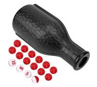 ACOGEDO Billiard Pool Shaker Bottle with 16 Numbered Tally Balls Pool Dice Box Billiard AccessoriesBlack Balls a 16pcs Bottle the Rubber Made Shaker to Durable Quality Are (Black)