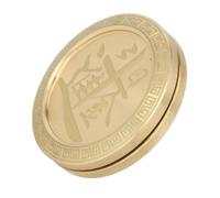 ACOGEDO Brass Rotation Lucky Coin Sensory Toy for Anxiety Reduction - Metal Fingertip Rotating Stress Relief Toy for ADD, ADHD, Autism - Pocket-Sized Fidget Spinner for Relaxation and