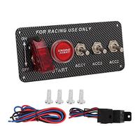 ACOGEDO Car Engine Ignition Push Rocker Panel 12V 40A Carbon Fiber Plug and Play Improve the Make Acc 12V Ignition PanelEngine PanelIgnition Toggle PanelEngine Starter