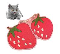 ACOGEDO Cat Litter Mat Fruit Shape Skid Flexible Easy to Clean Pet Food Catching Placemat for Pet Cat Strawberry 40x60cm / 15.7x23.6in and Slip Design the the Litter ANTI (#3)