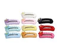 ACOGEDO Colorful Pet Hairpin Clips for Cats and Dogs - 10Pcs Quality Polyester Dog Hair Barrettes - Fashionable and Sturdy Pet Grooming Headdress Ornament