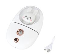 ACOGEDO Cute Animal Facial Mist Sprayer USB Rechargeable Mini Eye Face Humidifier for Travelling 35ml 500mah Pink Down to to Penetrating with Humidifier 0 3um the (White)