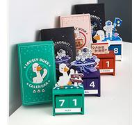 ACOGEDO Cute Wooden Perpetual Calendar Countdown Month Date Block Cubes for Desk Decoration (Type 4)