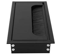 ACOGEDO Desk Hole Cover, Wall Grommets For Cables Square Wire Box Aluminum Alloy Brushed Desk Cord Hole Cover For Managing and Hiding