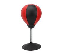 ACOGEDO Desktop Punching Bag Stress Buster with Suction Cup Base for Office Use - Table Boxing Equipment for Fitness & Stress Relief - Reddish Black