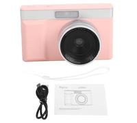ACOGEDO Digital Camera 1080P HD 48MP Retro with 2.4in Flip Screen 5X Zoom Anti Shake AI Auto Focus for Photography Vlog Video Recording (Rosy)