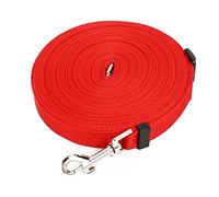 ACOGEDO Dog Leash 32 8ft Portable Dog Training Leash for Large Dogs Hiking Camping Training Swimming a Metal the on Pet LeashDog LeashAdjustable LeashDog Rope (Red)