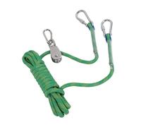 ACOGEDO Dog Tie Out Cable Reflective 360 Degree Pulley Dog Runner Cable for Outdoor Camping Yard 16 4ft Red 5m Length Greatly Ac Tie Out CableLong CableTrolley System (Green)