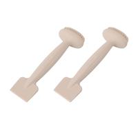 ACOGEDO Dual Ended Silicone Face Brush Applicator for Mud Masks - Pink Facial Cleansing Tool for Spa-Quality Skincare (Milk Tea Color)