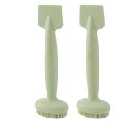 ACOGEDO Dual Head Silicone Face Applicator for Mud Clay Body Lotion - Double Head Soft Reusable Facial Brush for DIY Skin Care, Green (Green)
