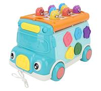 ACOGEDO Educational Bus Hammering Pounding Toy with Music Light Function Early Developmental Toy for Learning and Sensory Skills