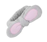 ACOGEDO Elastic Women Facial Cleaning Headband with Rabbit Ear Decoration for Spa Makeup Skincare - Soft Sky Purple Headbands for Face Washing and Hair Management (Grey)