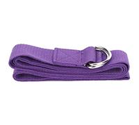 ACOGEDO Enhance Flexibility with the Yoga Stretch Strap - Non-Elastic Cotton Fitness Bands for Yoga Practice, Dance Posture Correction, and Exercise, with D-Ring Buckle in Purple (Violet)