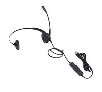 ACOGEDO Ergonomic Call Center Headset with ENC Noise Cancellation, Rotating Boom & Retractable Manganese Steel Headband, USB Wired Office Headphone for Telemarketing and Customer Service