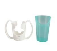 ACOGEDO Ergonomic Elderly Care Cup with Beveled Mouth - Transparent Patient Care Drinking Mug for Disabled & Postoperative Use - Versatile Liquid & Food Holder