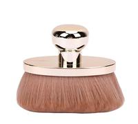 ACOGEDO Extra Large Self Tanner Makeup Brush Large Body Foundation Brush Body Kabuki with Dense Synthetic Fibers for Streak-Free Liquid Powder Cream Bronzer Application (Gold)
