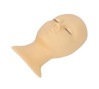 ACOGEDO Eyelash Mannequin Head with High Simulation and Elasticity - Soft Silicone Makeup Practice Mannequin with Detachable Eyes for Eyelash Extensions, Single Eyelid, Pink (Single-eye skin color +