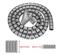 ACOGEDO Flexible Spiral Tube Cable Organizer Wire Wrap Cord Protector Wire Storage White 3.0m * 16mm You Designed the Zip-up and Easily Flexible with Solution Cut Can to Spiral Wrap (1.5m*28mm)