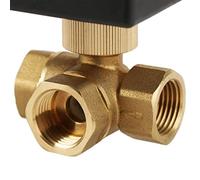 ACOGEDO G1/2 DN15 Brass 3 Way 220VAC Motorized Electrical Valve for Control Control Coil V Motorized ValveBrass ValveBrass Valve3Way ValveDN15 Valve