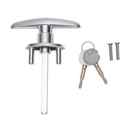 ACOGEDO Garage Door Locking T Handle with 2 Keys Zinc Alloy for Automatic Doors Roller Shutter and Sliding Gate