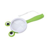 ACOGEDO Handheld Magnifier with Acrylic Lens for Elder Reading Kids Science Experiments - Kitten Style Portable Magnifying Glass with ABS Anti-Slip Handle (Frog Style)