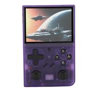 ACOGEDO Handheld Retro Game Console 3.5 Inch IPS Screen Open Source Portable Video Game Console with Dual 3D Joysticks 64GB Small Memory Card for Kids Purple Lamination the OCA Retro (Purple)