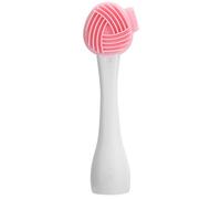 ACOGEDO Handheld Silicone Face Brush Mask DIY Mixing Stick Makeup Cleansing Brush or Facial Cleanse Apply Evenly Silicone Mask The Be (Pink and White Single Head)