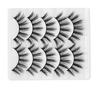 ACOGEDO Handmade 6D Thick Eyelashes - Reusable Long Extension Fiber Lashes Pack - 5 Pairs of Lightweight, Looking Eyelashes for All Occasions (GL704)