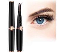 ACOGEDO Heated Eyelash Curler with Fast Heating and USB Rechargeable Design for All Eyelash Types, Mini Professional Electric Curler with 3 Temperature Settings, Black and Gold (Picture Payment)
