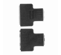 ACOGEDO High-Speed Ethernet Cable Adapter RJ45 Female Interface | 2-Pack Ethernet Cable Extender Splitter | LAN Connector for ADSL, Hubs, Switches, TVs, Routers, Computers (Black)