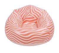 ACOGEDO Inflatable Chair PVC Wave Strip Pattern Ergonomic Desig Minimalism Inflatable Beanbag Chair Blue Adds This Innovative Your Unique Clear and Pure a Scheme (Pink)