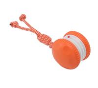 ACOGEDO Interactive Dog Toy Electric Automatic Moving Rolling Ball Chew Proof Durable Silicone Rope Design for Small Large Dogs Orange 2 Gears Speed