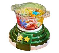 ACOGEDO Kids Hot Pot Maker Cooking Toys with Pretend Bubble Sound Light Simulation Hot Pot Machine DIY Toys Toddler Kitchen a Very Be and en Kids Cooking ToysKids (Green)