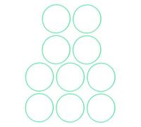 ACOGEDO Kids Sensory Training Hoops Set - 10pcs 40cm Diameter Hollow Green Rings for Fitness and Exercise - 18mm Wide Kids Exercise and Coordination Hoops (18mm Wide Green)