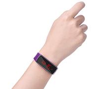 ACOGEDO LED Digital Wristwatch with Power-Saving Mode X Silicone Strap X Real-Time Calendar Display 12-Hour Format Sport & Casual Wear (Purple)