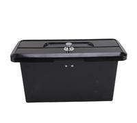 ACOGEDO Marine Boat Storage Compartment Multifunctional Lockable ABS Locking Plastic Glove Box with Double Cup Holder Performance Locking Marine Boat Storage CompartmentBoat Glove (Black)