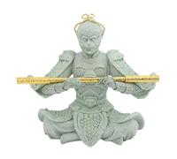 ACOGEDO Monkey King, Green Sandstone Monkey Statue Black Myth Wukong with Meticulous Attention for Decoration