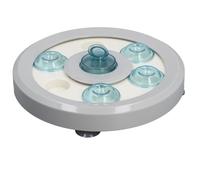 ACOGEDO Multifunctional Pet Slow Feeder Bowl for Dogs, Cats & Hamsters - -Proof ABS Design with Game Plate Shape in Blue and White (Light Gray)