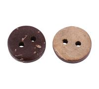 ACOGEDO Natural Brown Coconut Shell Buttons, 400Pcs 2-Hole Sewing and Craft