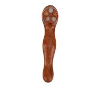 ACOGEDO Natural Wood Eye Massager with Handcrafted Smooth Polished and Roller Bead Massage Tool for Delicate Skin Care Rejuvenation