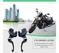 ACOGEDO Pair of 22mm Motorcycle Hydraulic Brake Pump Clutch Master Cylinder Lever Adjustable Anodized for Crafted Its and Master Aftermarket Enhancing Stable with Brake Quality (Silver)