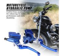ACOGEDO Pair of 22mm Motorcycle Hydraulic Brake Pump Clutch Master Cylinder Lever Adjustable Anodized for Crafted Its and Master Aftermarket Enhancing Stable with Brake Quality (Blue)