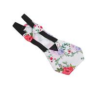 ACOGEDO Pet Chicken Diapers with Breathable Fabric for Goose and Duck - Loose Tight Belt Design, Reusable, Peony S Size (S)