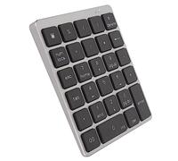 ACOGEDO Portable 28 Keys USB Rechargeable Aluminum Alloy Numeric Keyboard Dark Gray -, Touch Typing Friendly (Grey Black)